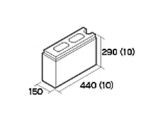 組積用コンクリートブロック「オオヤ ナイン」1/2コーナー型